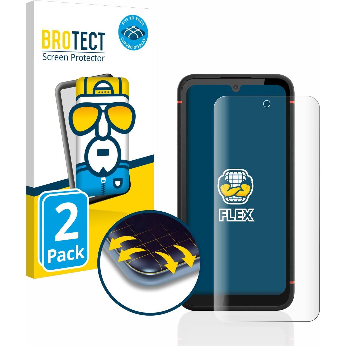 BROTECT Full-Cover Displayschutz (2 Stück, Gigaset GX4), Smartphone Schutzfolie, Transparent