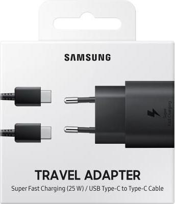Actual product image Samsung EP-TA800XB fast charger - Tray (25 W)