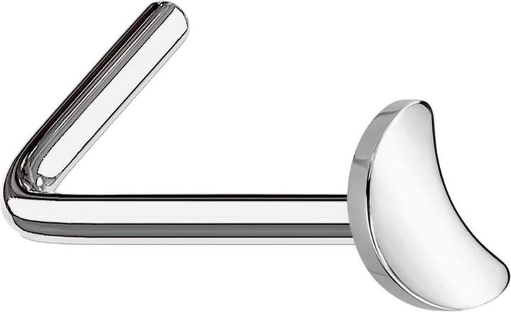 Immagine prodotto Star Piercing Borchia da naso angolata in argento con luna (Titanio, senza ottone)
