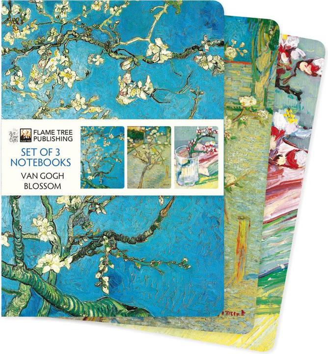Produktbild Dreier Set DIN-A5-Format-Notizbücher: Vincent van Gogh, Blüten (A5, Weicher Einband)
