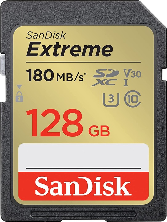 SanDisk Extreme (128 GB, SDXC, U3, UHS-I)
