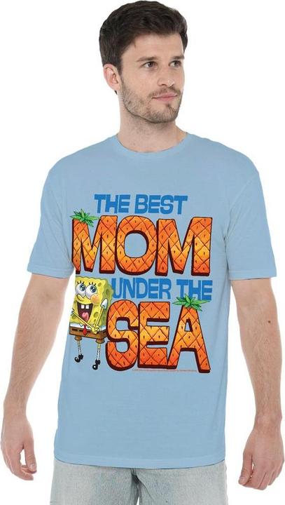 Immagine prodotto Spongebob Squarepants Best Mom Under The Sea Maglietta Festa della Mamma Uomo (S)