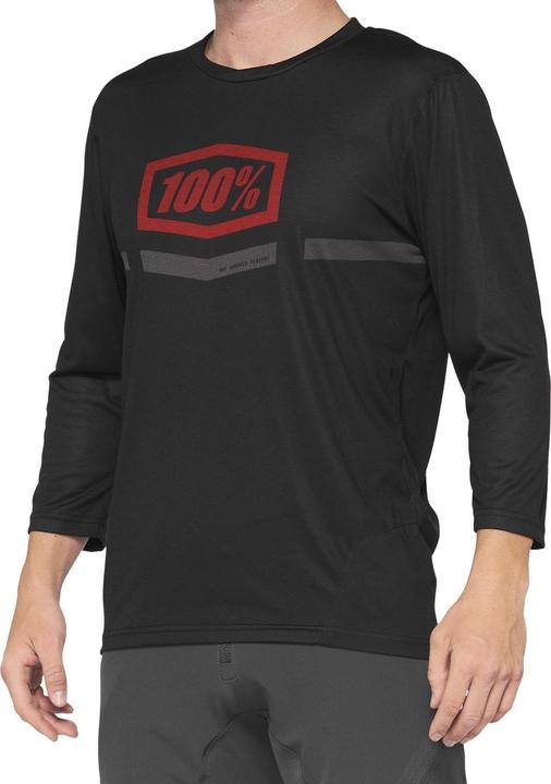 100% Unbekannt 3/4 Jersey airmatic schwarz/rot