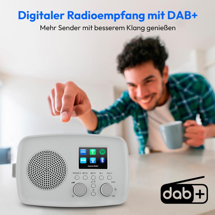 Produktbild Medion LIFE Internetradio IRE-1 (MD89318) grau DAB+ Internetradio (DAB+, Internetradio, Bluetooth, WLAN)