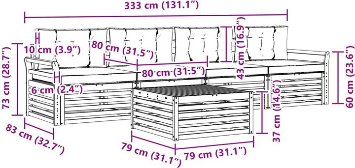 Produktbild vidaXL Outdoor-Sofa