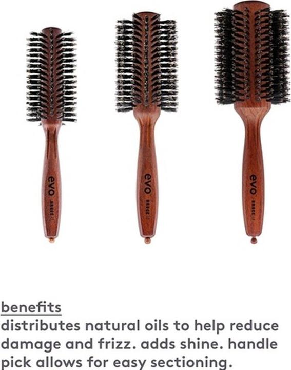 Produktbild Evo Bruce Natural Radial Hair Brush - Bristle Brush for Styling and Polishing
