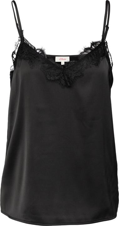 Immagine prodotto s.Oliver Bluse Satin-Top mit Spitzen-Detail (38)