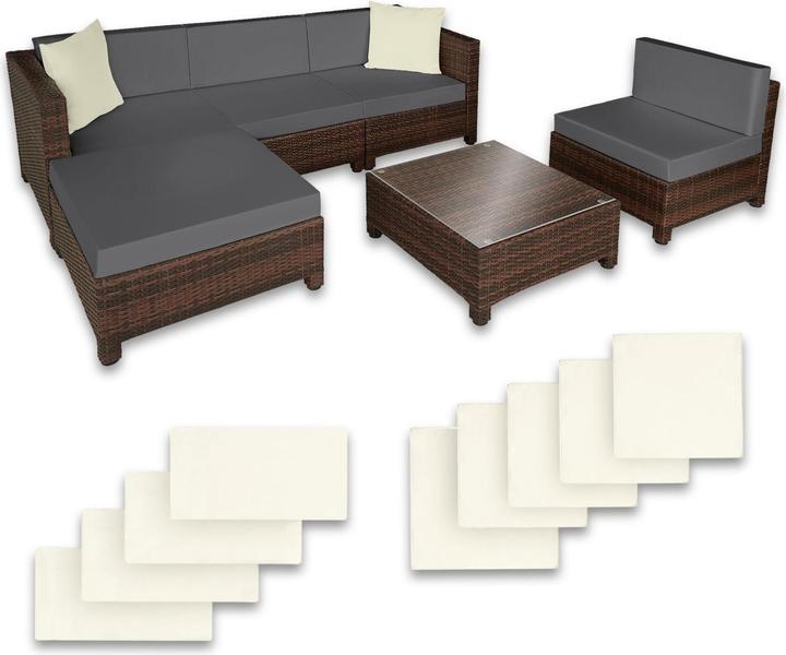 Actual product image tectake Rattan lounge