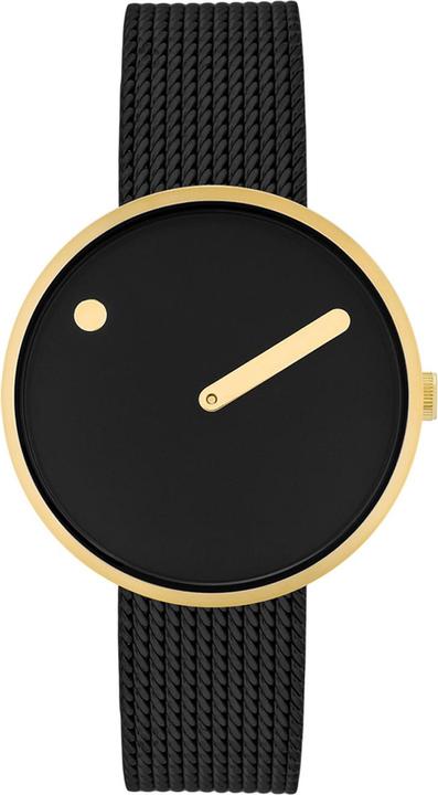 Actual product image Picto 34087-1014 Black Unisex 34mm 5ATM (Analogue wristwatch)