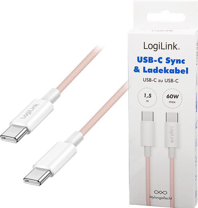 Produktbild LogiLink USB C – USB C (1.50 m, USB 2.0, 60 W)