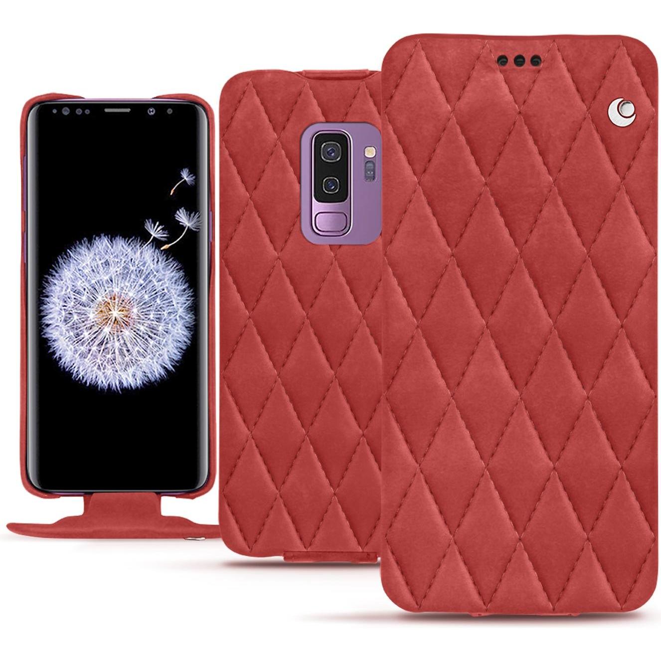 Thumbnail - Noreve Lederschutzhülle vertikal (Samsung Galaxy S9+), Smartphone Hülle, Rot