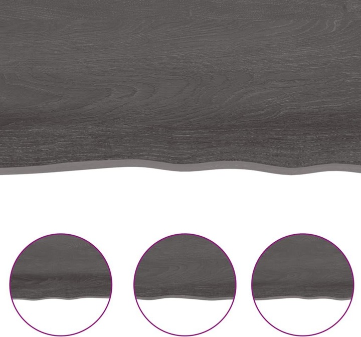 Actual product image VidaXL Tischplatte 60x50x4 cm Massivholz Eiche Behandelt (60 x 50 x 4 cm)