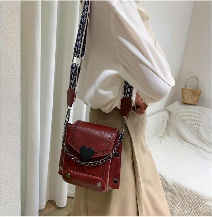 Image du produit Only-Bags.Store Mini sac rétro à bandoulière, étui pour téléphone portable en cuir PU huilé à la mode, sac à main
