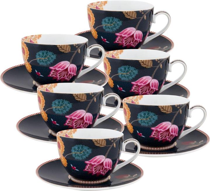 Immagine prodotto PIP Studio Tazza Fantasy Denim Blue con piattino 280ml Set6 (280 ml, 1 x)