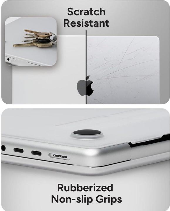 Actual product image Zagg Hard Case Apple Macbook Air 13 M3/M2 Frosted Clear (13", Apple)