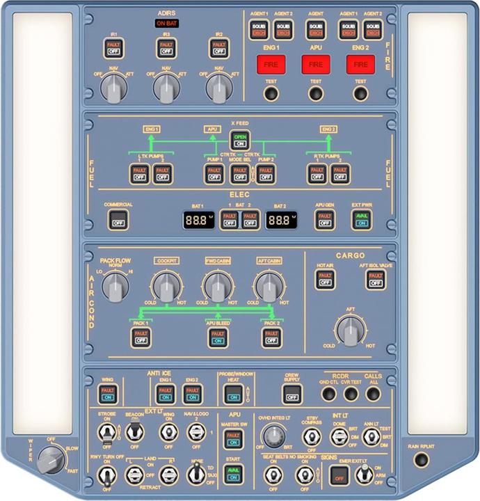 Produktbild Wingflex Simulator A320OVH Flugsimulator Overheadpanel (PC)