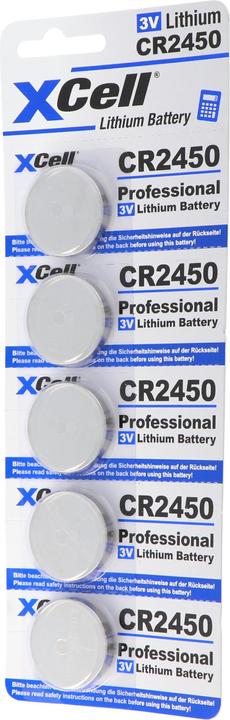 Actual product image XCell 5er-Sparset Batterie CR2450 (5 pcs., CR2450, 620 mAh)