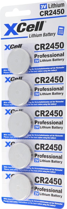 Produktbild XCell 5er-Sparset Batterie CR2450 (5 Stk., CR2450, 620 mAh)