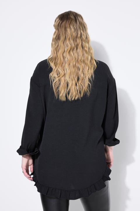 Produktbild Studio Untold Hemdbluse, oversized, Krepp, Rüsche am Saum (46, 48)