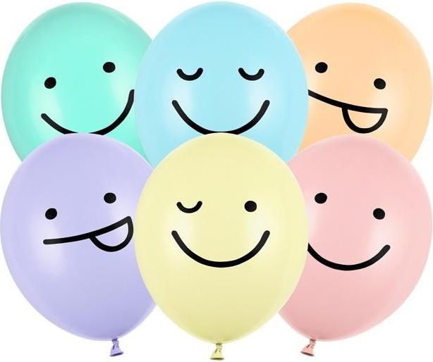 Immagine prodotto Partydeco Palloncini 30 cm, Facce, Mix (1 pz.) (50x)