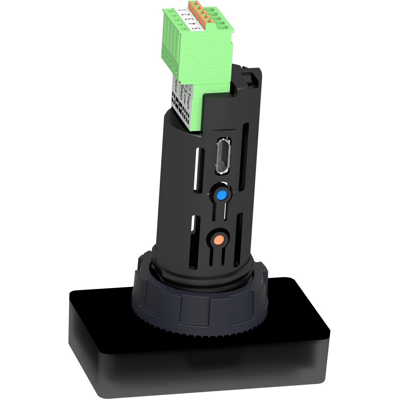 Schneider Electric XBH1AA0G4 Plastica 22,5 mm verde Display a segmenti, Pulsante + Interruttore, Verde