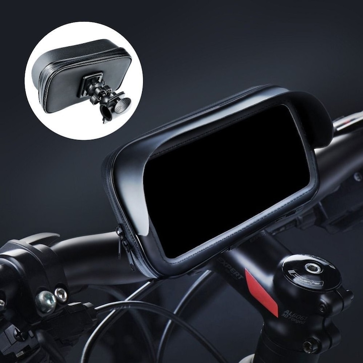 Immagine prodotto Partner Telecom Bicycle accessory OEM Bike holder waterproof with zip and hood ( 5,5" - 6,3" ) black