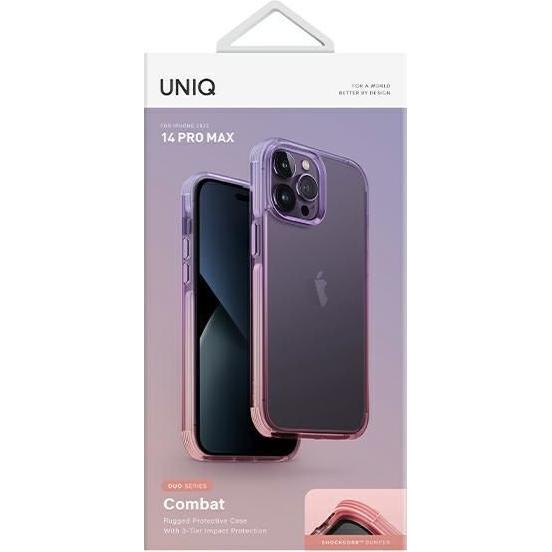 Thumbnail - Uniq etui Combat Duo iPhone 14 Pro Max 6,7" liliowo-różowy/lilac lavender-pink (Apple iPhone 14 Pro Max), Smartphone Hül...