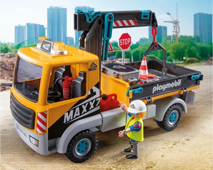 Actual product image Playmobil Construction site lorry with crane (71750, Playmobil Action Heroes)