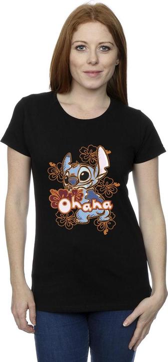 Produktbild Disney Lilo And Stitch Ohana Orange Hibiscus TShirt (S)