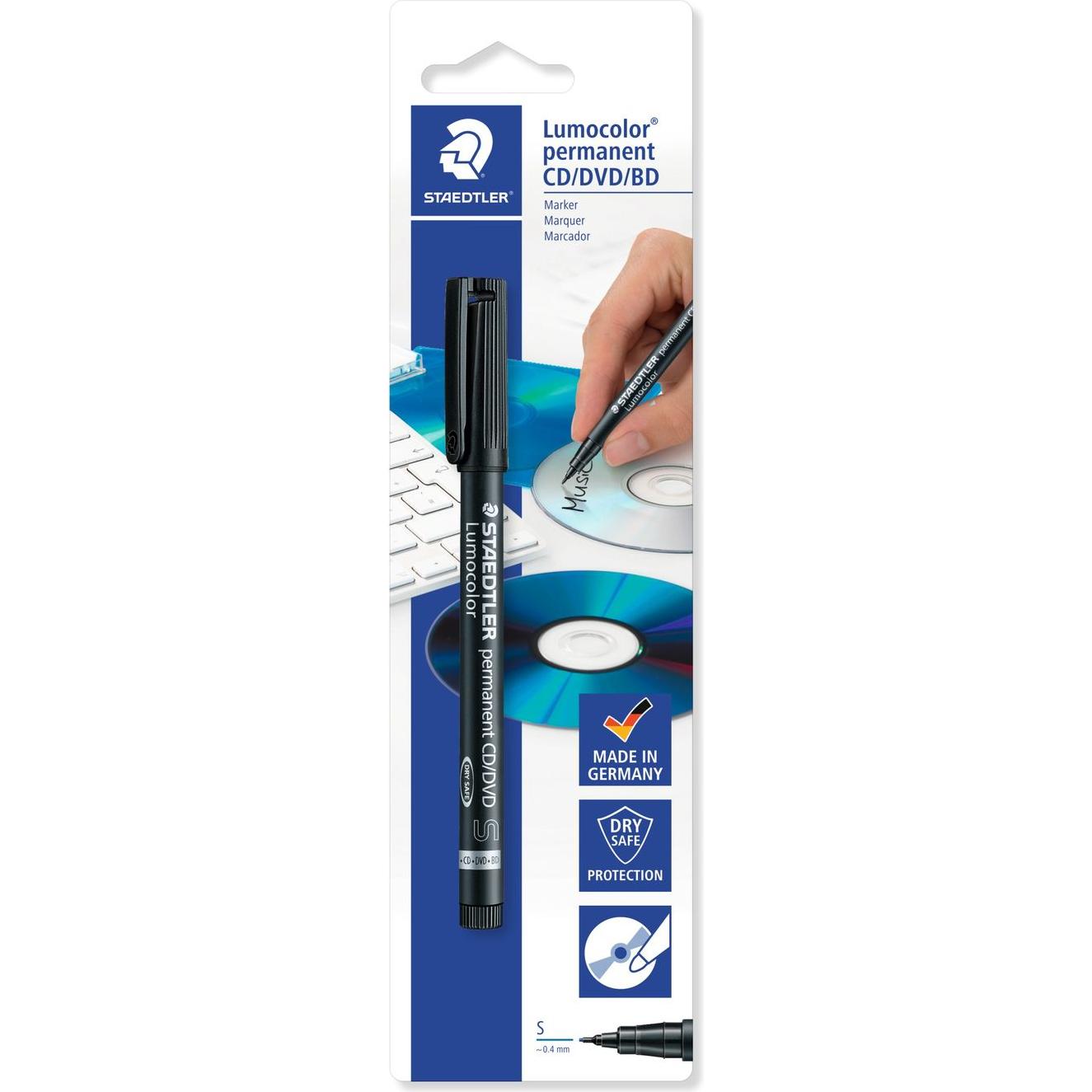 Staedtler, Marker, Marker Lumocolor CD/DVD (Schwarz, 0.40 mm, 1 x)