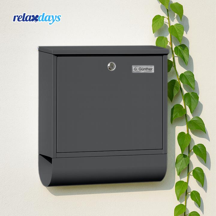 Productafbeelding Relaxdays Briefkasten mit Zeitungsfach