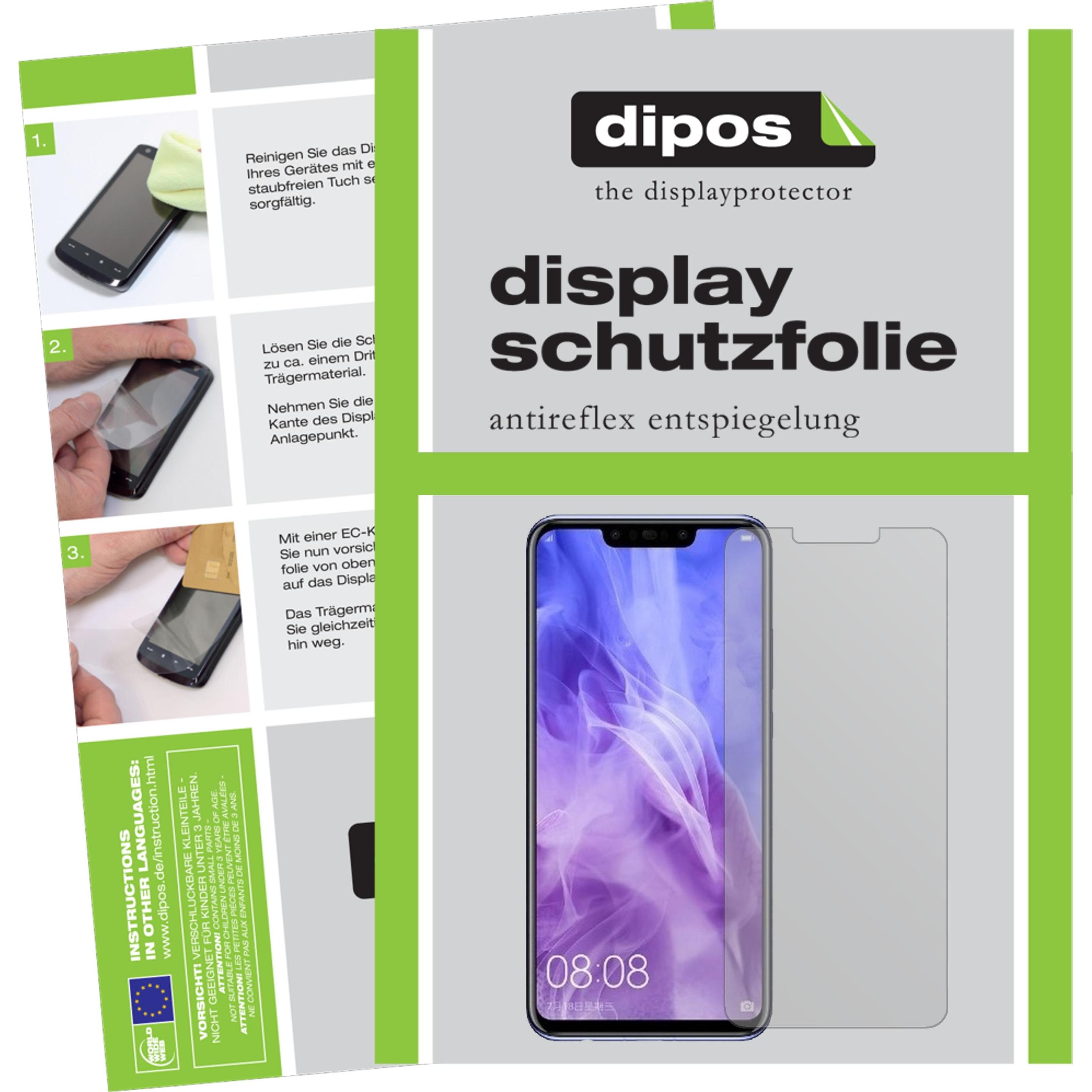 Dipos Displayschutzfolie Antireflex (1 Stück, Huawei Nova 3), Smartphone Schutzfolie, Transparent