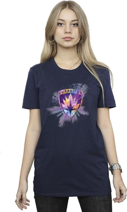Actual product image Womens/Ladies Guardians Of The Galaxy Abstract Star Lord Cotton Boyfriend T-Shirt (S)