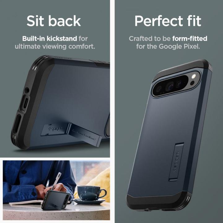 Actual product image Spigen Tough Armor Case for Google Pixel 9 Pro XL Metallic Slate (Google Pixel 9 Pro XL)