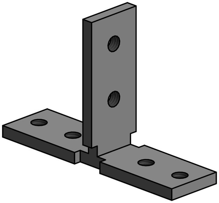 Produktbild Längle Glas-System Basis und Top-Frame oder Frame Verbinder LÄNGLE AL-OFFICE-CT (1 Stk.)