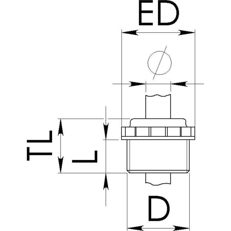 Wiska, Accessori per la protezione e la guida dei cavi, 10060751 MN 16 Würgenippel PG16 Kunststoff Lichtgrau 100 St.