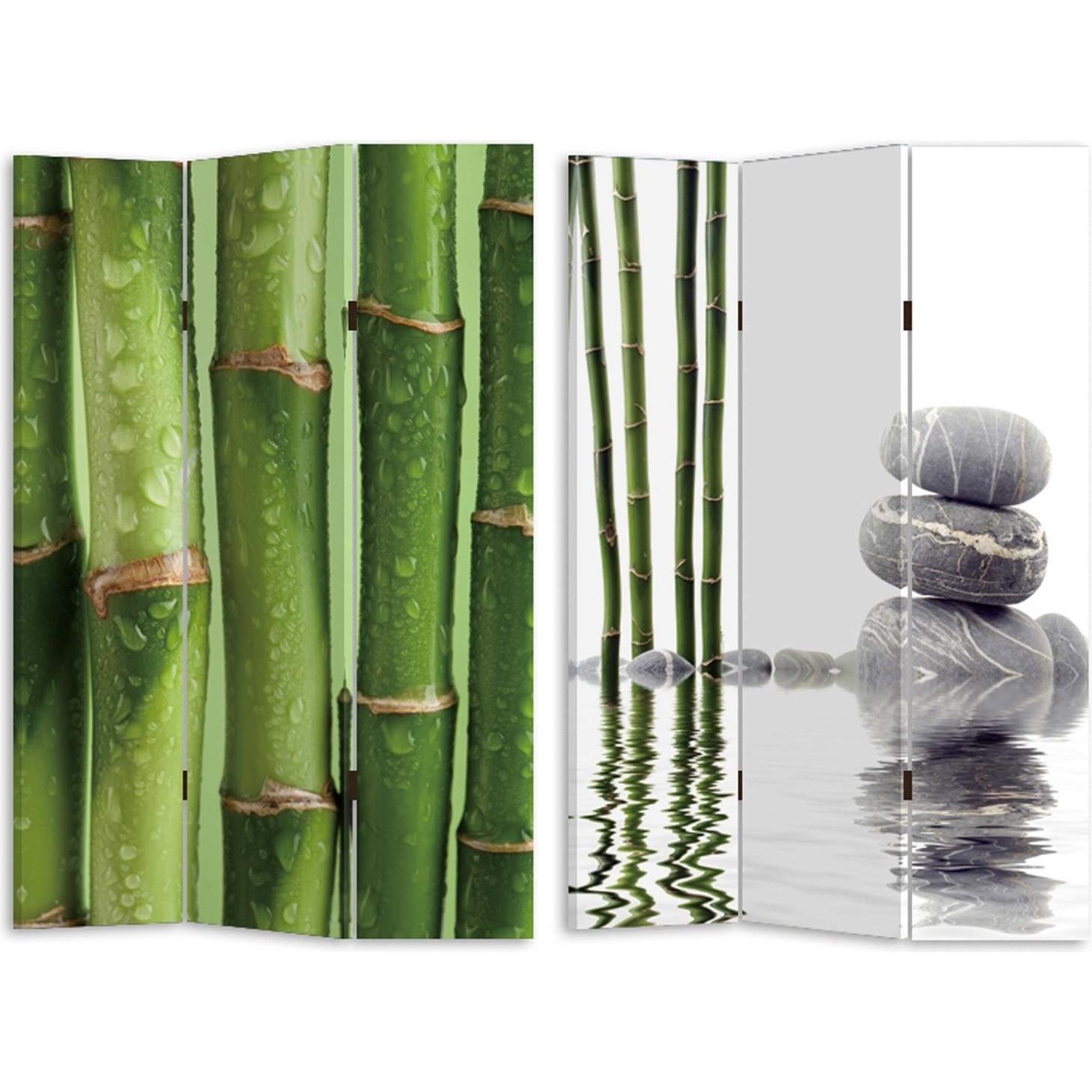 HTI-Line, Paravent + Raumteiler, Paravent Bambus