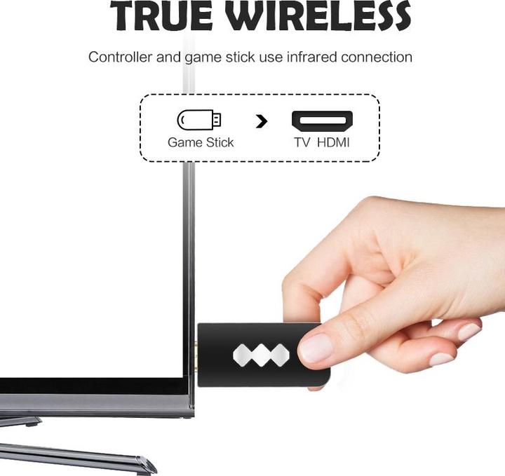 Produktbild Plutoos TV Retro-Spielkonsole für zwei Personen 600 Spiele HDMI-Stecker