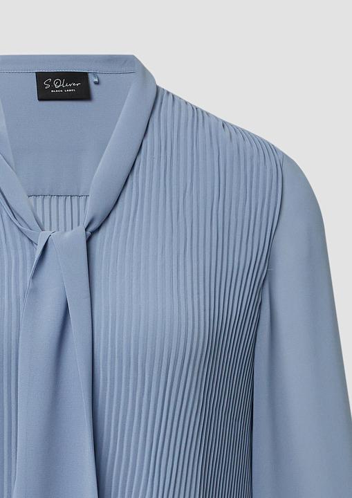 Immagine prodotto s.Oliver Bluse Plissierte Regular Fit Bluse mit Stehkragen und Bindeband (46)