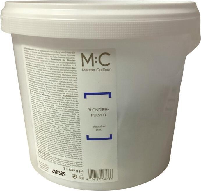 Produktbild Meister Coiffeur M:C 3 x 800 g Blondierpulver im Eimer (Blond, Blau)