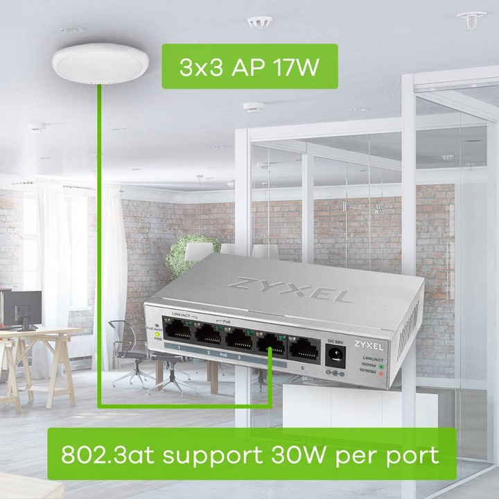 Productafbeelding Zyxel GS1005HP (5 Havens)