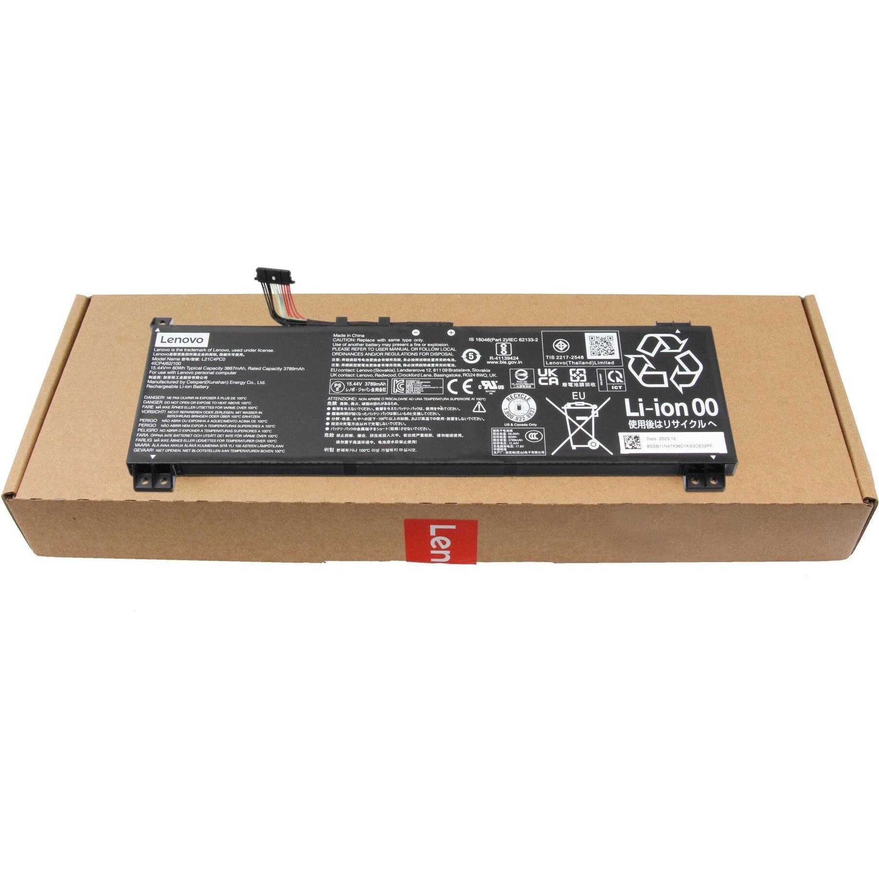 Lenovo 5B11N47505 (4 Zellen, 3890 mAh), Notebook Akku