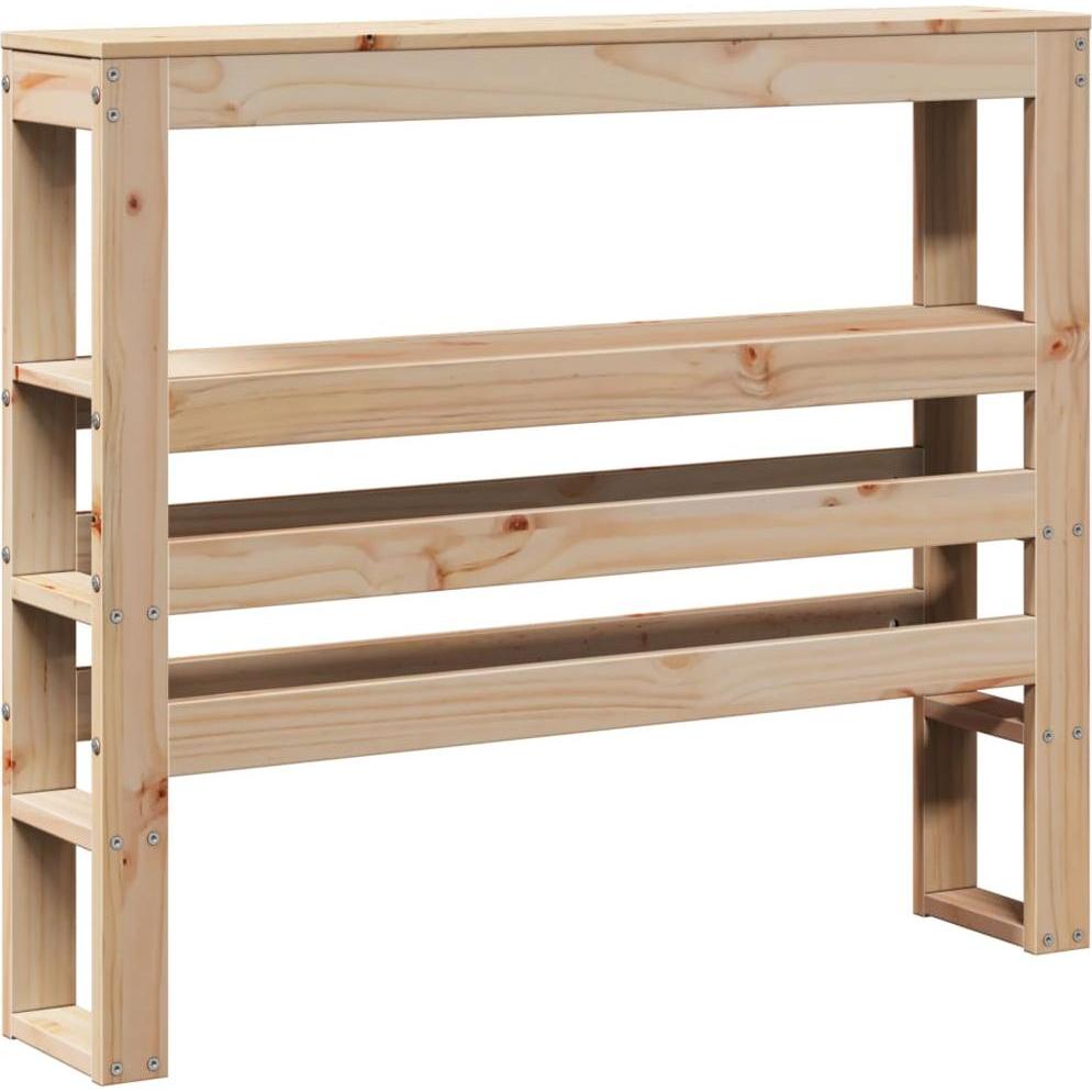 Thumbnail - VidaXL, Bett, Massivholzbett Holzbett Bett Palettenbett mit Kopfteil 90x200cm Kiefer (90 x 200 cm)