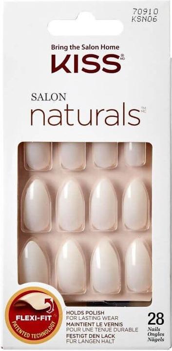 Actual product image KISS My Face - 70910 Salon Naturals Nails (28 pcs) - Natural nails suitable for painting (L) (Artificial nails)