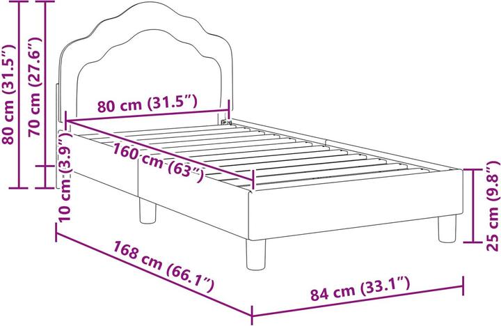 Image du produit vidaXL Bettrahmen (80 x 160 cm)