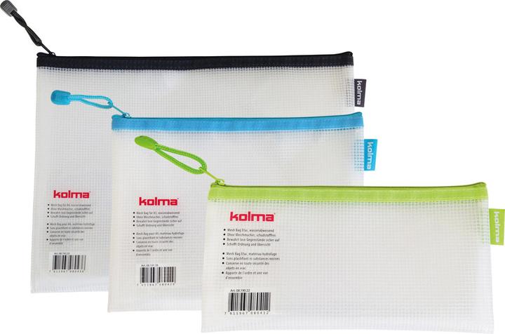 Produktbild Kolma Reissverschlusstasche Mesh Bag Etui kiwi (23 x 11.5 cm, 1 x)