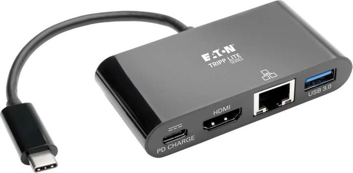 Produktbild Eaton USB-C Multiport Adapter - 4K HDMI USB-A Port GbE 60W PD Charging HDCP Black (USB-C, 4 Ports)