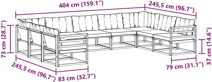 Produktbild vidaXL Outdoor-Sofa