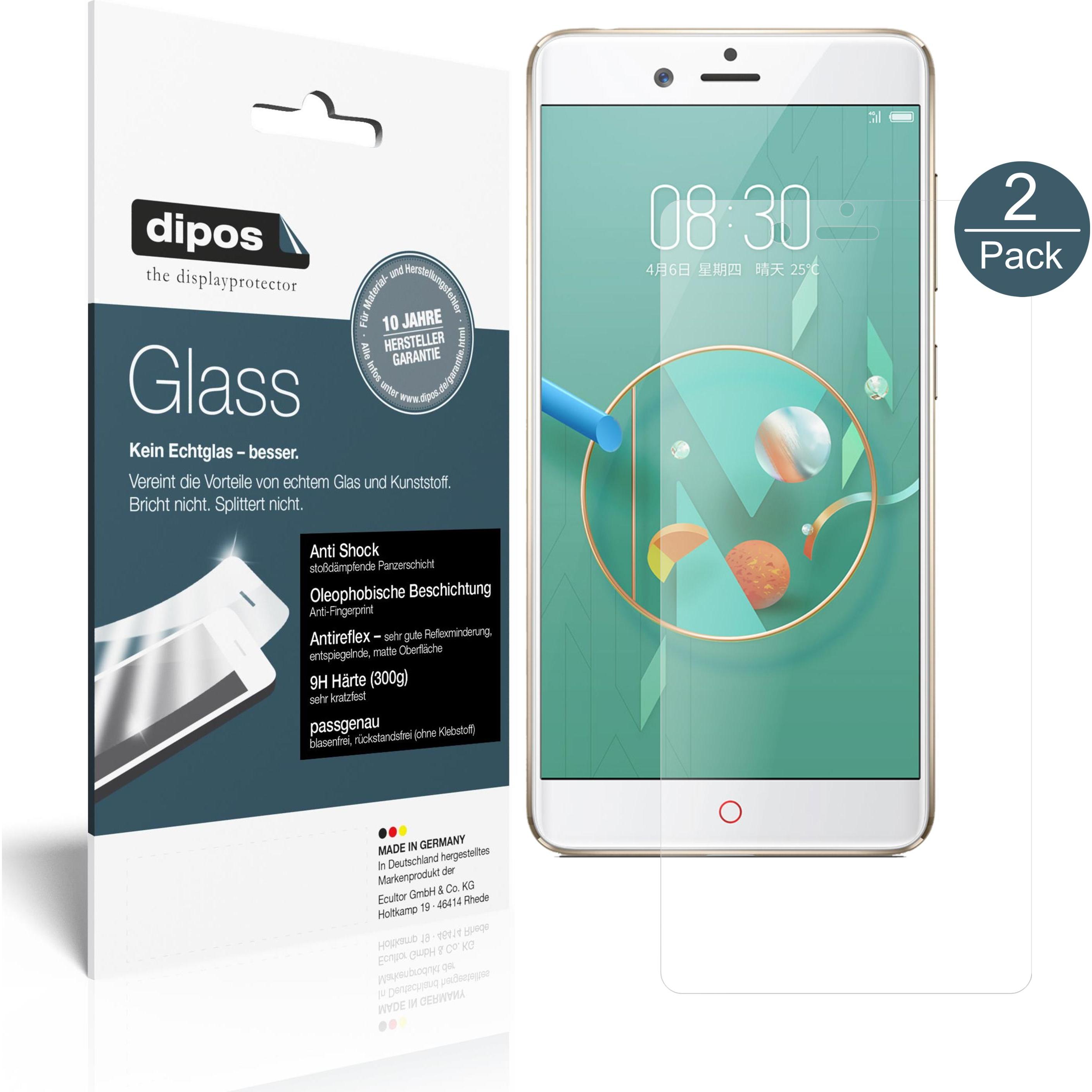 Dipos Displayschutz Anti-Shock (2 Stück, ZTE Nubia Z17 Mini), Smartphone Schutzfolie, Transparent