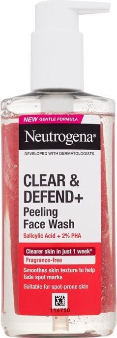 Image du produit Neutrogena Clear & Defend+ Peeling Face Wash (Exfoliant nettoyant, 200 ml)